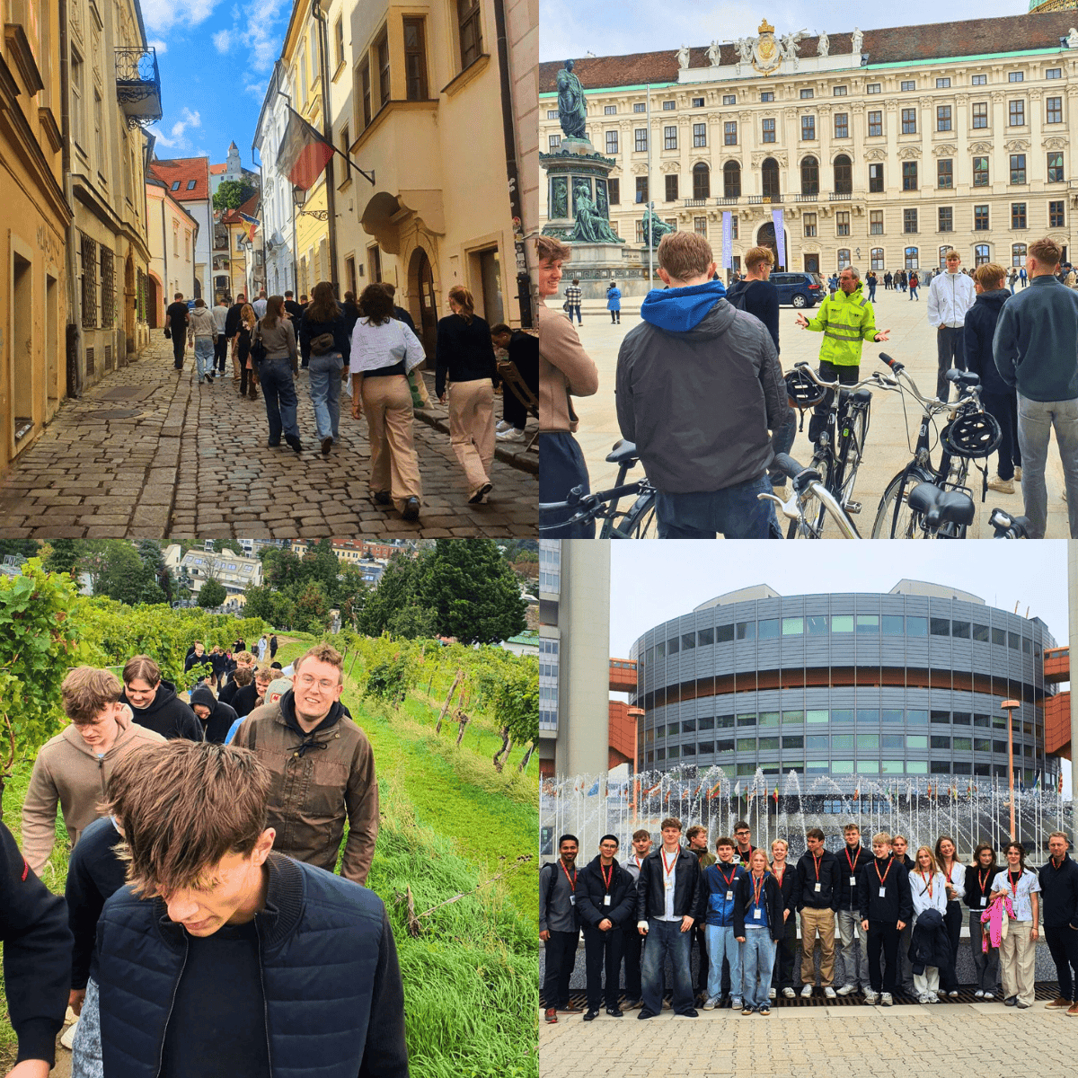 Stemningsbilleder fra elevernes tur til Wien.